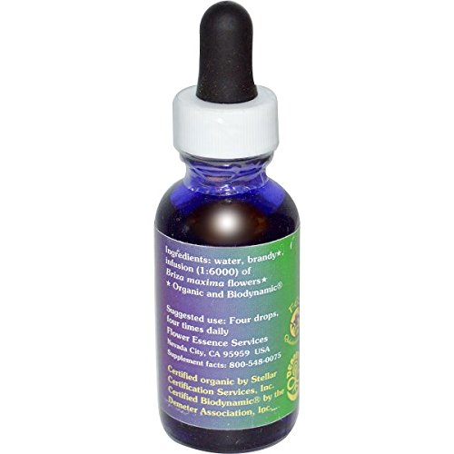 Image 2 of FLOWER ESSENCE SERVICES Quaking Grass Dropper Herbal Supplements, 1 Ounce