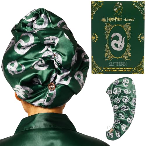 Image 2 of Slytherin / 1 Count for the product Kitsch Microfiber Hair Towel Wrap for Women