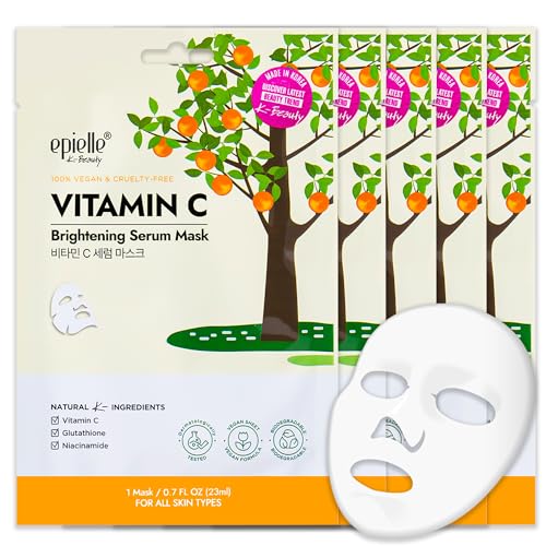 Image 1 of Default Title for the product Epielle Vitamin C Serum Sheet Masks (5pk)