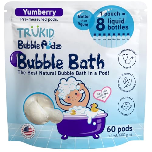Image 20 of Yumberry / 60 Count (Pack of 1) for the product TruKid Bubble Podz Bubble Bath for Kids, Toddlers, & Babies