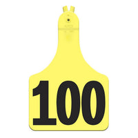 Thumbnail for ATag Numbered Cow ID Ear Tags 76-100 Yellow 1 Count by Allflex