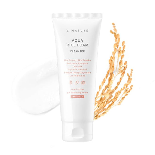 Image 1 of 5.4 Fl Oz (Pack of 1) for the product S.NATURE AQUA RICE FOAM CLEANSER 160ml 5.4 Fl Oz