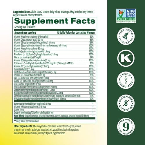 Image 4 of MegaFood Baby & Me 2 Postnatal Vitamins for Women with Moringa, 120 Tablets