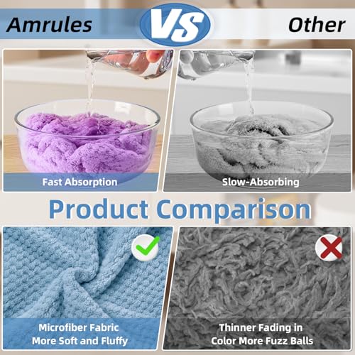 Image 4 of Amrules Hair Towel Wrap, 4 Packs Turbans for Wet Hair, 9.8" x 25.6"