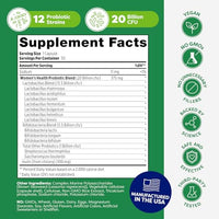 Thumbnail for Image 6 of Probulin Womens Probiotic - Vaginal, UT, Gut & Immune Health with Lactobacillus Reuteri - 20 Billion CFU, 12 Probiotic Strains & Prebiotics - 30 Vegan, Gluten Free Capsules for Whole-Body Wellness