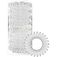 Thumbnail for Image 6 of Transparent / 8 Count (Pack of 1) for the product Kitsch Spiral Hair Ties for Women