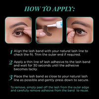 Thumbnail for Image 6 of Ardell Natural False Eyelashes 131 Black - Soft & Wispy Volume Strip Lashes, 4 Pack