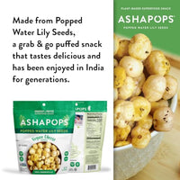 Thumbnail for Image 5 of AshaPops Popped Water Lily Seeds, Vegan Cheese, 1 oz Bags, Pack of 1