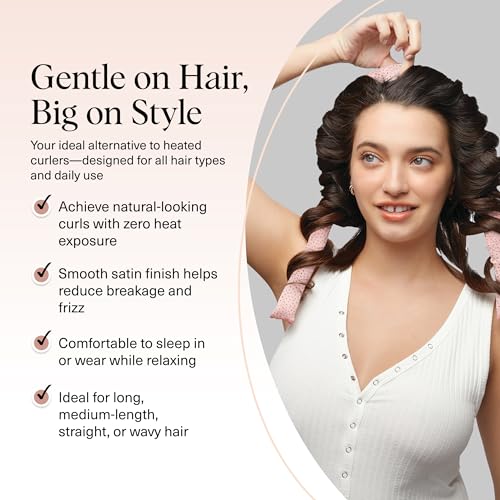 Image 3 of Kitsch Satin Heatless Curls Overnight Set - Micro Dot