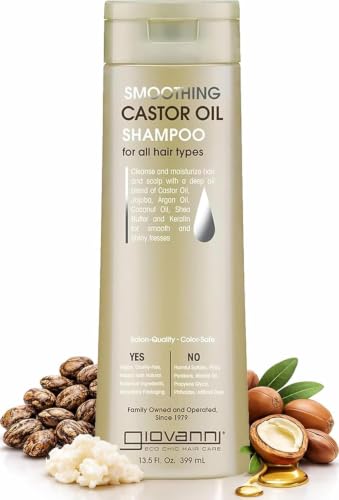 Image 1 of Default Title for the product GIOVANNI Smoothing Castor Oil Shampoo, All Hair Types, Jojoba, 13.5 oz