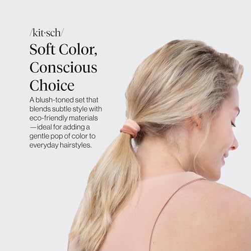 Image 2 of Kitsch Elastic Hair Ties No Damage Stretchable Hair Bands 20pcs