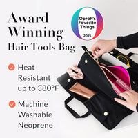 Thumbnail for Image 3 of KUSSHI Hair Tools Bag - Neoprene Hair Tools Travel Bag & Hair Accessories Organizer Case (Black)
