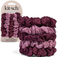 Thumbnail for Image 15 of Cherry Lacquer & Dusty Pink for the product Kitsch Satin Scrunchies for Women