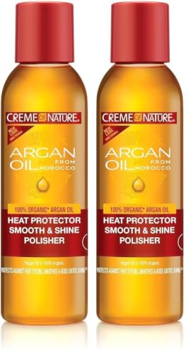 Image 2 of 4 Fl Oz (Pack of 2) for the product Creme of Nature Argan Oil From Morocco Heat Protector Smooth, 4 fl oz