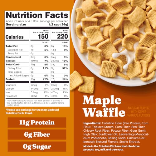 Image 3 of Catalina Crunch Protein Cereal, Maple Waffle, 9 oz Bag