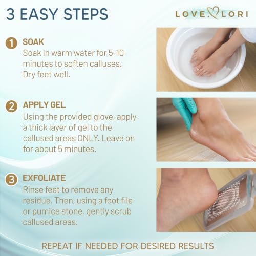 Image 5 of Love Lori Foot Callus Remover Kit - Gel & Foot Scraper for Dead Skin, 6oz