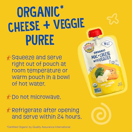 Image 3 of Earth's Best Organic Baby Food Pouches 4 Ounce Resealable Pouch Pack of 12