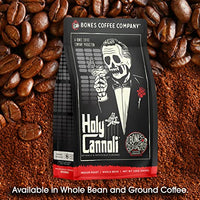 Thumbnail for Image 4 of Bones Coffee Company Holy Cannoli Baked Cannoli Flavored Coffee Medium Roast Low Acid Arabica Beans Ground 12 Oz