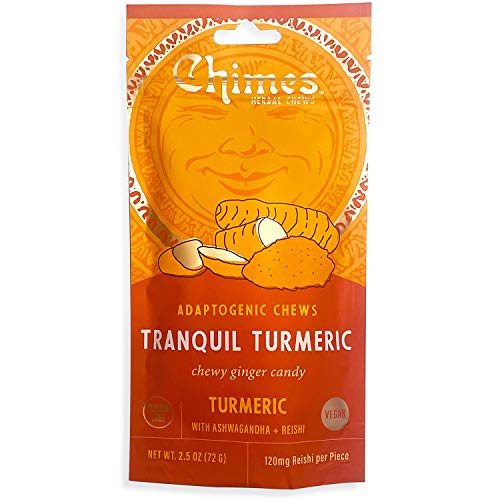 Image 1 of Default Title for the product Chimes Tranquil Turmeric Adaptogen Ginger Chews Candy - 1 Pack