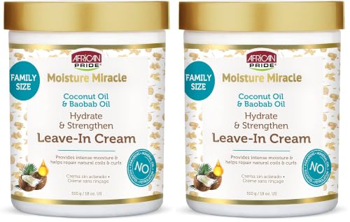Image 6 of Coconut / 18 Ounce (Pack of 2) for the product African Pride Moisture Miracle Leave-In Cream