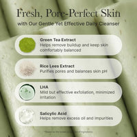 Thumbnail for Image 4 of ARENCIA Salicylic Acid Green Tea LHA Deep Pore Rice Cake Cleanser 150ml