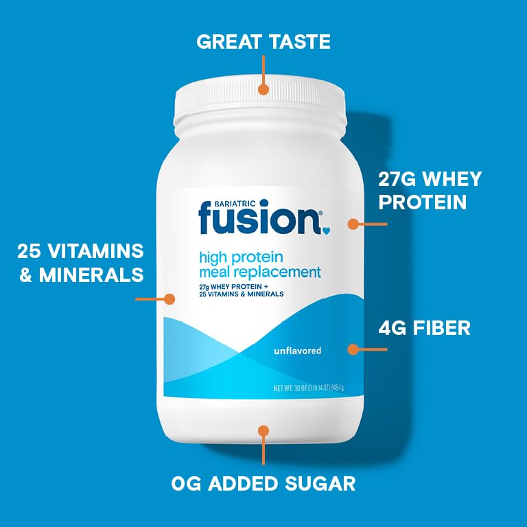 Image 3 of Bariatric Fusion High Protein Meal Replacement, Unflavored, 30 oz