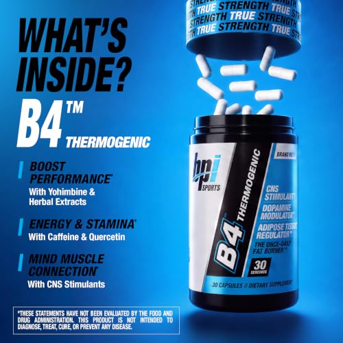 Image 5 of BPI Sports B4 – Extra Strength Natural Fat Burner Capsules 30 Servings 710mg