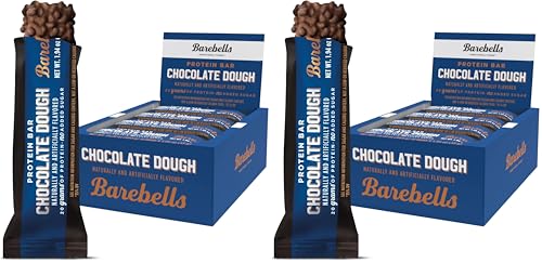 Image 1 of Default Title for the product BAREBELLS Barebells Protein Bars Chocolate Dough - 12 Count, 20g High Protein Treats - Chocolate Nutrition Bar with 1g Total Sugars - On-The-Go Breakfast or Post-Workout Snack (Pack of 2)