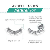 Thumbnail for Image 5 of Ardell Natural 105 False Eyelashes Black, 6 Pairs