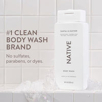 Thumbnail for Image 2 of Native Clean Body Wash for Women & Men, Santal & Leather Scent, 18 fl oz