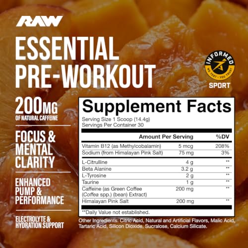 Image 10 of RAW Essential Pre-Workout Powder