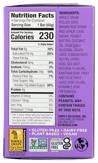 Thumbnail for Image 2 of Bobo's Oat Bars Peanut Butter and Jelly Grape Jam 4 Count, 8.4 Ounce