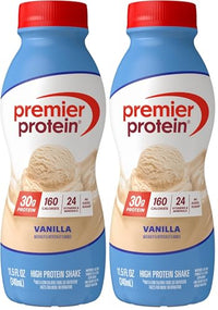 Thumbnail for Image 1 of Default Title for the product Premier Protein 30g Protein Shake, Vanilla, 11.5 fl oz (Pack of 2)