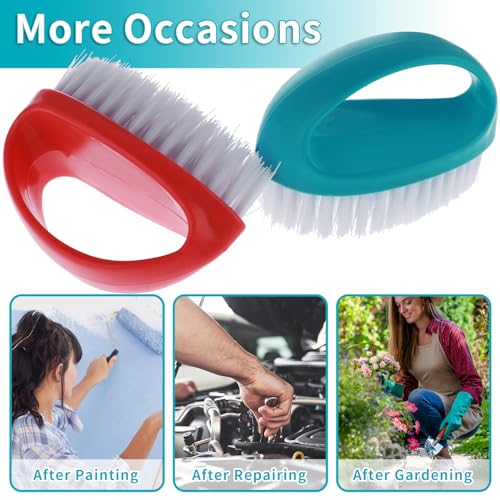 Image 7 of Amaxiu Hand Nail Brushes, 2pcs Grip Clean Heavy Duty Nail Brushes for Cleaning Fingernails Nylon Firm Stiff Bristles Deep Clean Scrubber for Mechanics Gardeners Hand Under Nails Toes