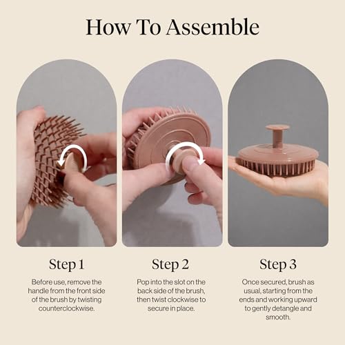 Image 4 of Kitsch Scalp Massager for Hair Care - Shampoo Brush Scalps - Terracotta