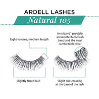 Thumbnail for Image 4 of Ardell Natural False Eyelashes 105 - Black, 4 Pack