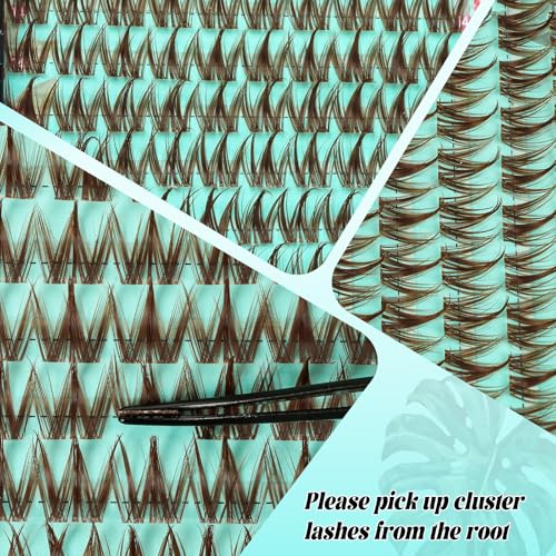 Image 6 of AMZGIRL Brown Lash Clusters C Curl Manga Anime Lashes 10-18mm, Puppy