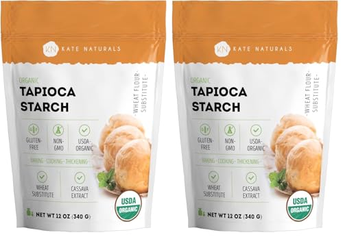 Image 2 of 12 Ounce (Pack of 2) for the product Kate Naturals Tapioca Starch Flour for Baking, Cooking & Boba Pearls (12oz)