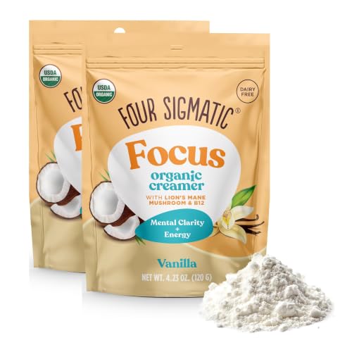 Image 1 of Default Title for the product Four Sigmatic Focus Vanilla Coffee Creamer 4.23 oz Pack of 2