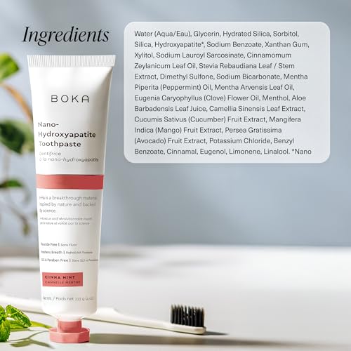 Image 6 of Boka Toothpaste - Nano Hydroxyapatite Toothpaste, Fluoride Free Toothpaste