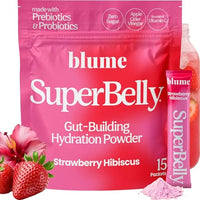 Thumbnail for Image 3 of Strawberry Hibiscus for the product Blume SuperBelly Gut Health + Hydration Powder