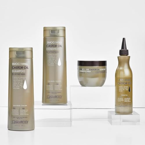 Image 4 of GIOVANNI Smoothing Castor Oil Shampoo, All Hair Types, Jojoba, 13.5 oz