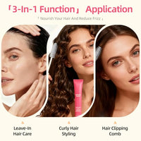 Thumbnail for Image 5 of BAISEN DIARY Hair Cactus Fruit 3-in-1 Hair Styling Cream & Flyaway Taming Wand 2 Pack