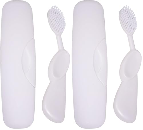Image 17 of White / 1 Count (Pack of 2) / Left Handed Brush for the product RADIUS Toothbrush Original Big Brush