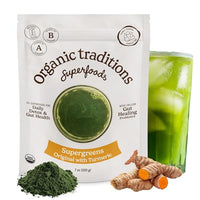 Thumbnail for Image 1 of Default Title for the product Organic Traditions Super Greens Turmeric Powder Blend, Plant Based, 7oz
