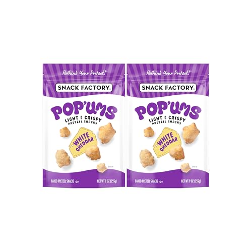 Image 1 of Default Title for the product Snack Factory Pop'ums White Cheddar Pretzel Snacks, 9 Oz Bag, Pack of 2