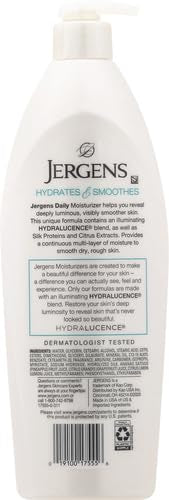 Thumbnail for Image 3 of Jergens Daily Moisture Dry Skin Moisturizer, Hand and Body Lotion, 21 Fl Oz (Pack of 4)