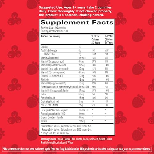 Image 7 of Hyland's Kids Multivitamin Gummies + Digestive Support (Mixed Berry) 60ct
