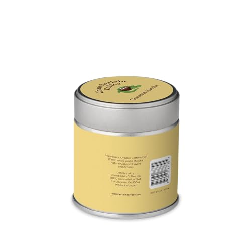 Image 7 of Chamberlain Coffee Limited Edition Coconut Flavored Matcha Tin, 30 Servings