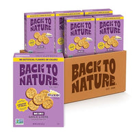 Thumbnail for Image 1 of Default Title for the product Back to Nature Garlic & Herb Seasoned Mini Crackers, Plant Based Snack, 6pk